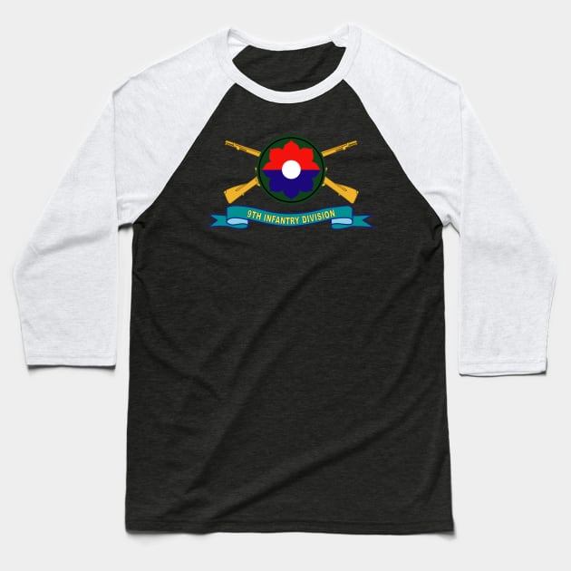 9th Infantry Division w Br - SSI - Ribbon X 300 Baseball T-Shirt by twix123844